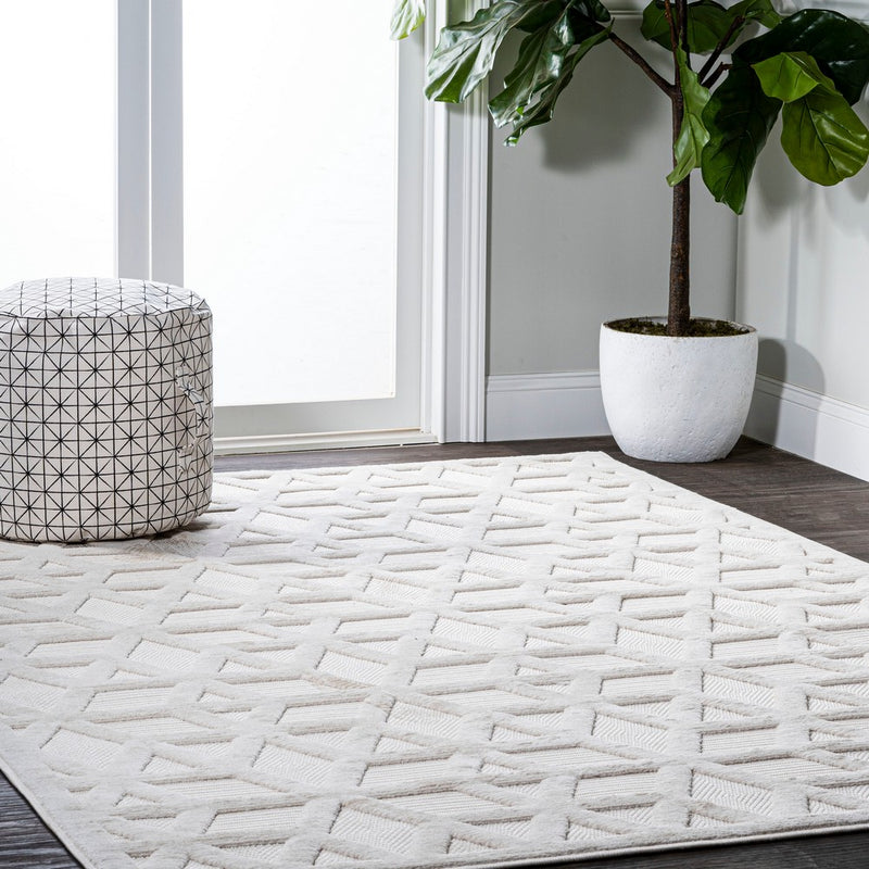 Talaia Neutral Geometric Indoor/outdoor Area Rug