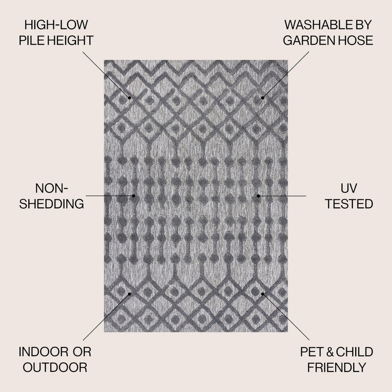 Peralta Moroccan Diamond Indoor/outdoor Area Rug