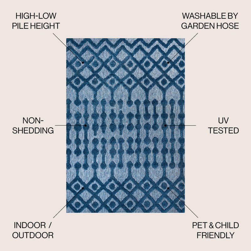 Peralta Moroccan Diamond Indoor/outdoor Area Rug