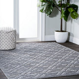Portmany Neutral Diamond Trellis Indoor/outdoor Area Rug