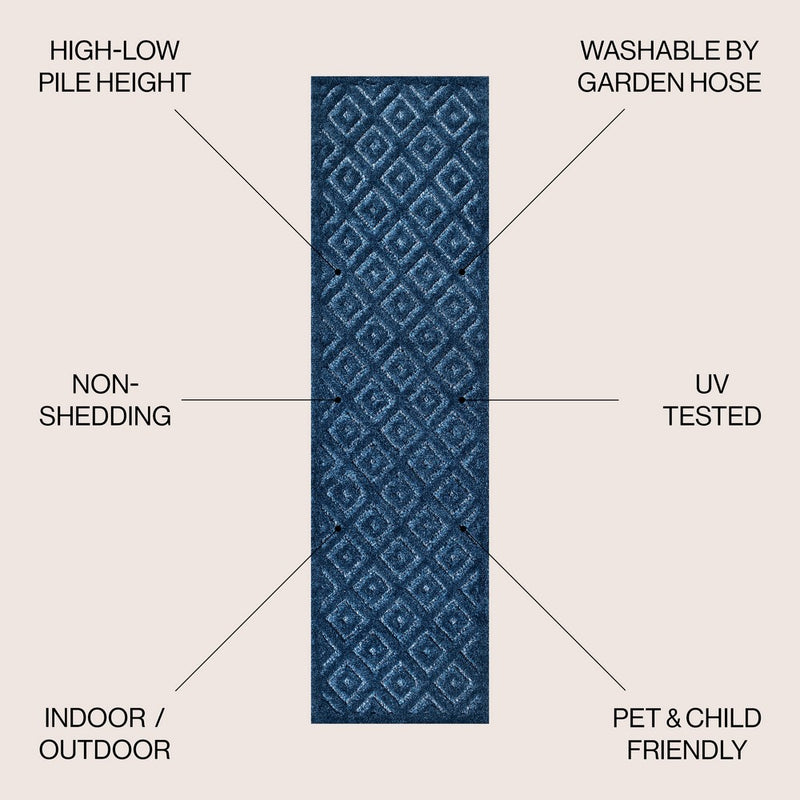 Portmany Neutral Diamond Trellis Indoor/outdoor Area Rug