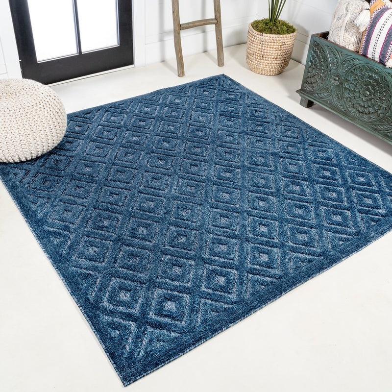 Portmany Neutral Diamond Trellis Indoor/outdoor Area Rug