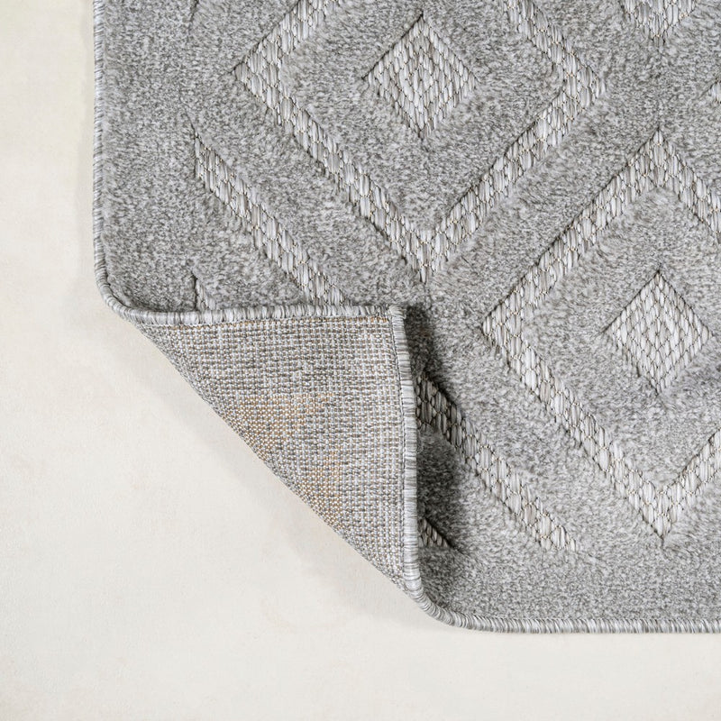Portmany Neutral Diamond Trellis Indoor/outdoor Area Rug