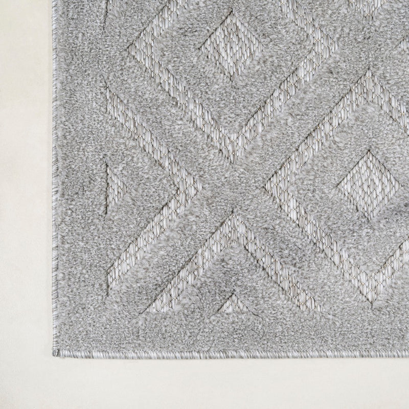 Portmany Neutral Diamond Trellis Indoor/outdoor Area Rug