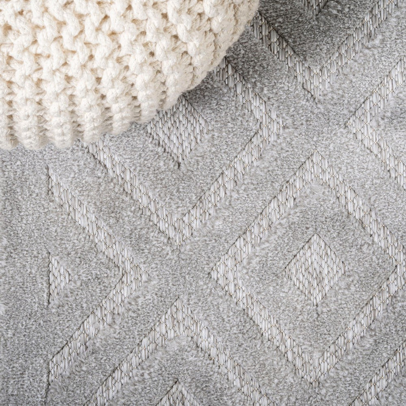 Portmany Neutral Diamond Trellis Indoor/outdoor Area Rug