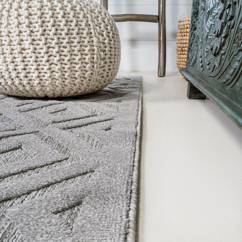 Portmany Neutral Diamond Trellis Indoor/outdoor Area Rug