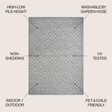 Portmany Neutral Diamond Trellis Indoor/outdoor Area Rug