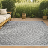 Portmany Neutral Diamond Trellis Indoor/outdoor Area Rug
