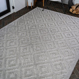 Portmany Neutral Diamond Trellis Indoor/outdoor Area Rug