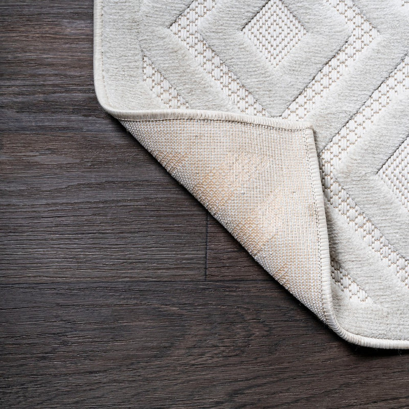 Portmany Neutral Diamond Trellis Indoor/outdoor Area Rug