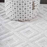 Portmany Neutral Diamond Trellis Indoor/outdoor Area Rug