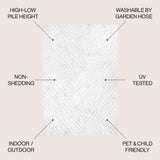 Portmany Neutral Diamond Trellis Indoor/outdoor Area Rug