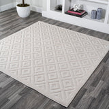 Portmany Neutral Diamond Trellis Indoor/outdoor Area Rug