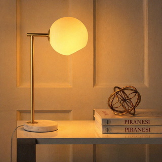 Charles 20.5" Metal/Marble LED Table Lamp