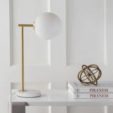 Charles 20.5" Metal/Marble LED Table Lamp - JONATHAN Y