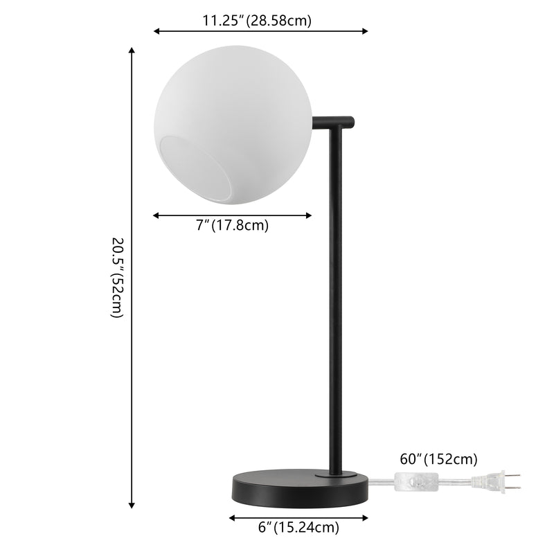 Charles 20.5" Metal/Marble LED Table Lamp - JONATHAN Y