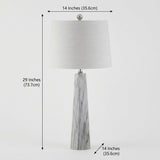 Bradley 29" Resin LED Table Lamp White/Black Faux Marble – DIM