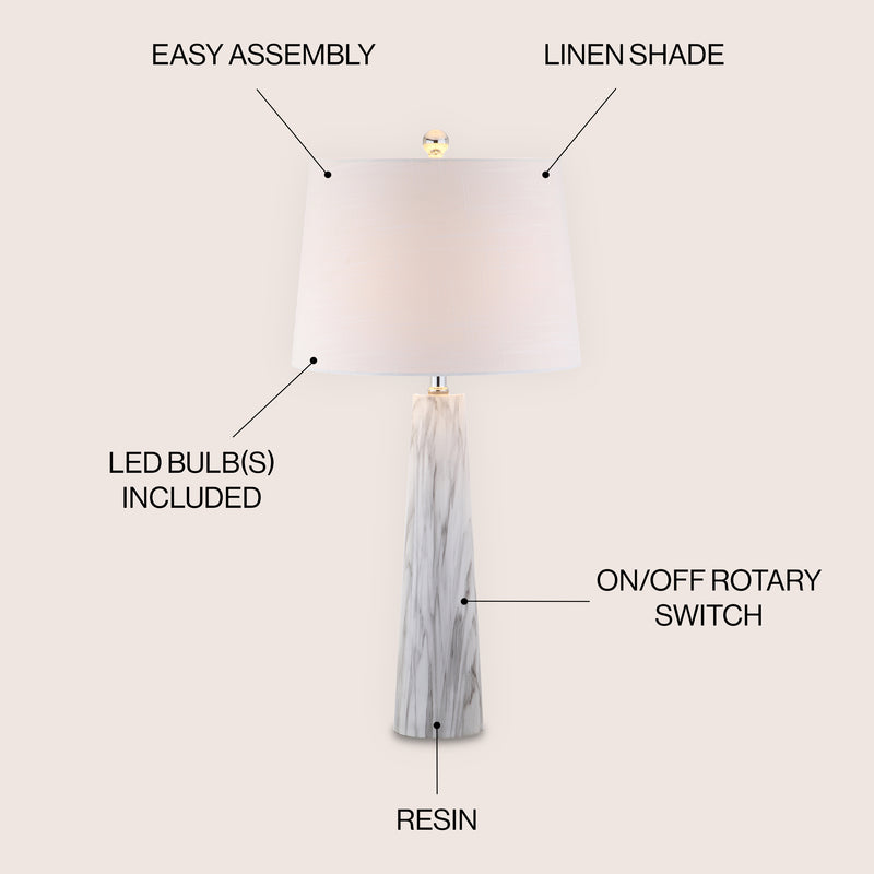 Bradley 29" Resin LED Table Lamp - JONATHAN Y