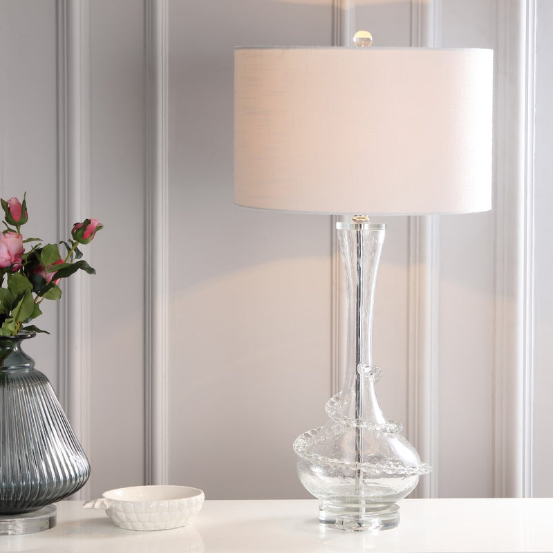 Belle 31.5" Glass LED Table Lamp - JONATHAN Y