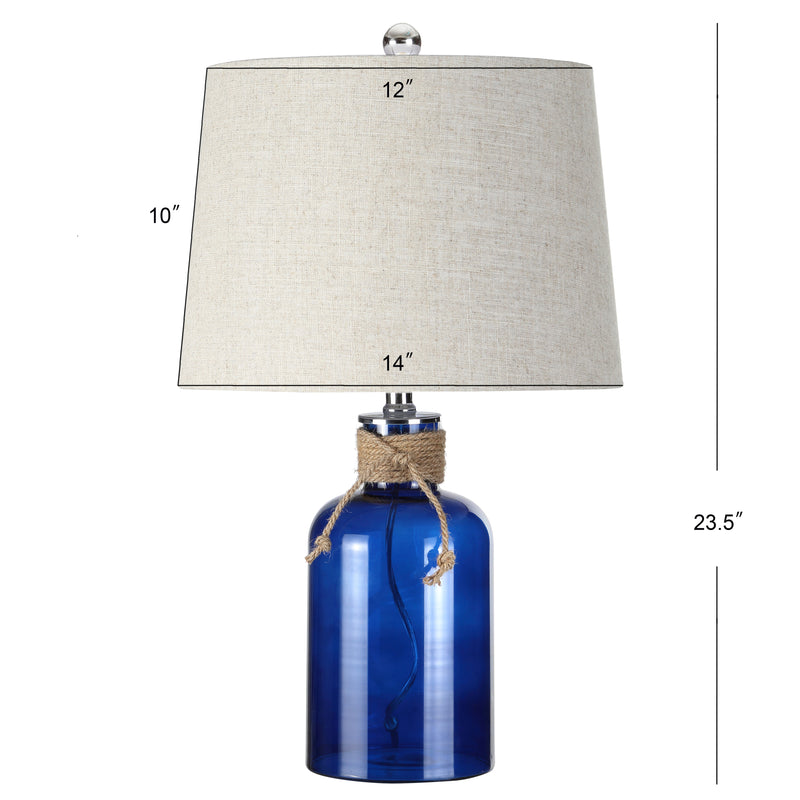 Azure 23.5" Glass Bottle LED Table Lamp - JONATHAN Y