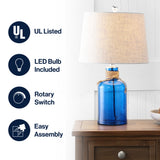 Azure 23.5" Glass Bottle LED Table Lamp
