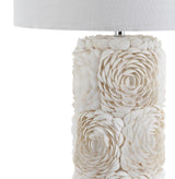 Rosette 28.5" Seashell/Resin/Crystal LED Table Lamp - JONATHAN Y