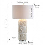 Rosette 28.5" Seashell/Resin/Crystal LED Table Lamp Cream – DIM