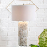 Rosette 28.5" Seashell/Resin/Crystal LED Table Lamp - JONATHAN Y