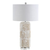 Rosette 28.5" Seashell/Resin/Crystal LED Table Lamp - JONATHAN Y