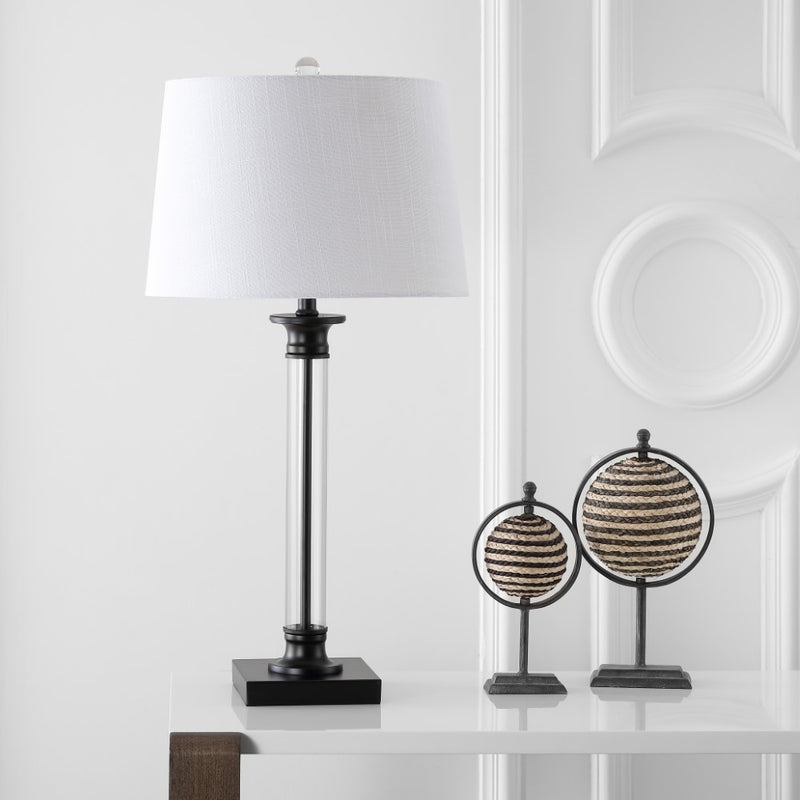 Mason 30" Glass and Metal LED Table Lamp - JONATHAN Y