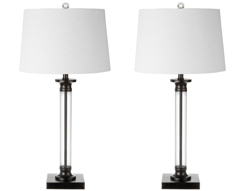 Mason 30" Glass and Metal LED Table Lamp - JONATHAN Y