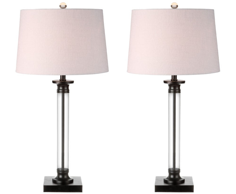 Mason 30" Glass and Metal LED Table Lamp - JONATHAN Y