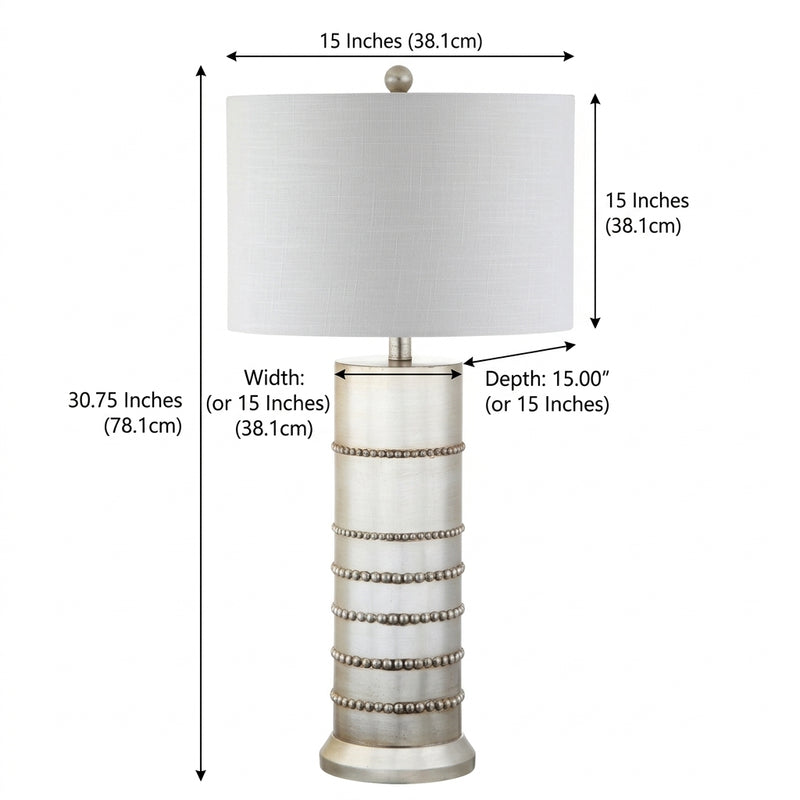 Evelyn 31" Resin LED Table Lamp Silver – DIM