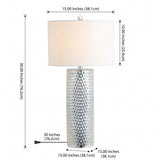 Isabella 30" Glass LED Table Lamp Silver – DIM