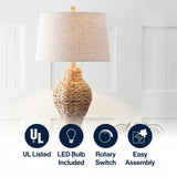 Elicia 31" Seagrass Weave LED Table Lamp Natural – ICONS