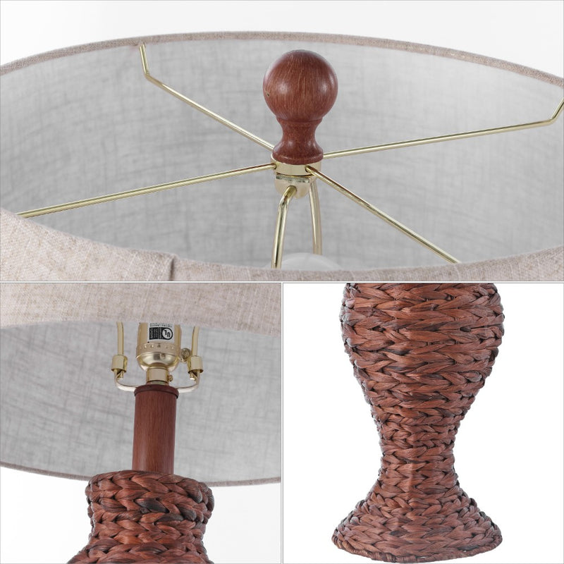 Elicia 31" Seagrass Weave LED Table Lamp