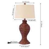 Elicia 31" Seagrass Weave LED Table Lamp