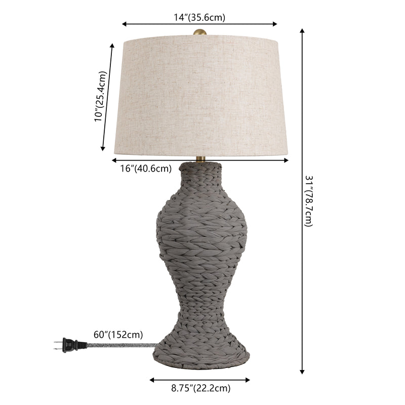 Elicia 31" Seagrass Weave LED Table Lamp