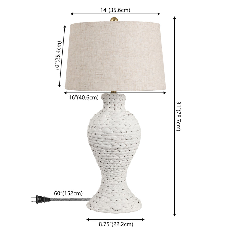 Elicia 31" Seagrass Weave LED Table Lamp