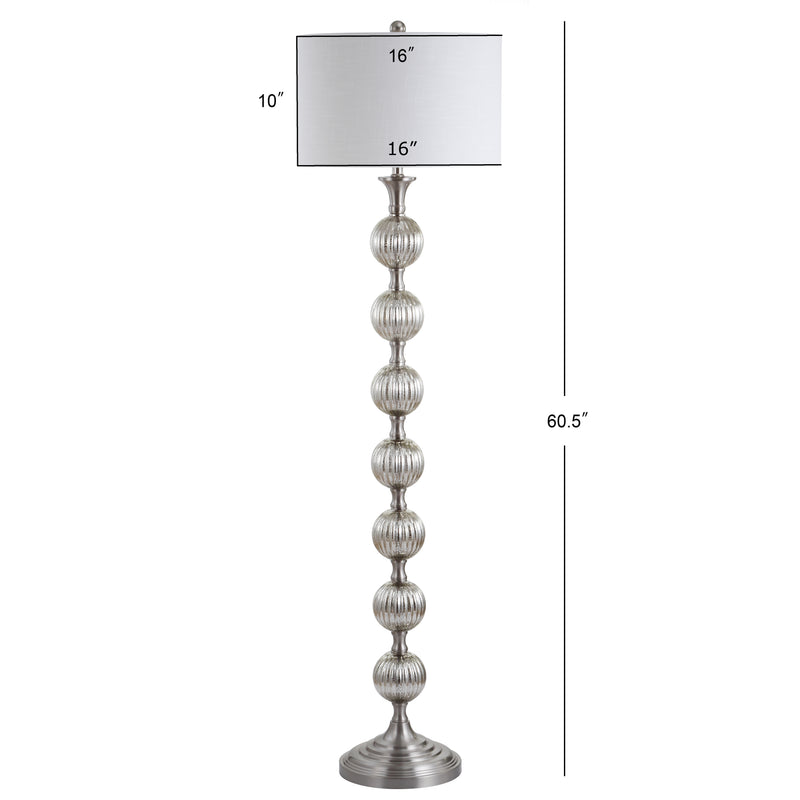 Oslo 60.5" Glass/Metal LED Floor Lamp