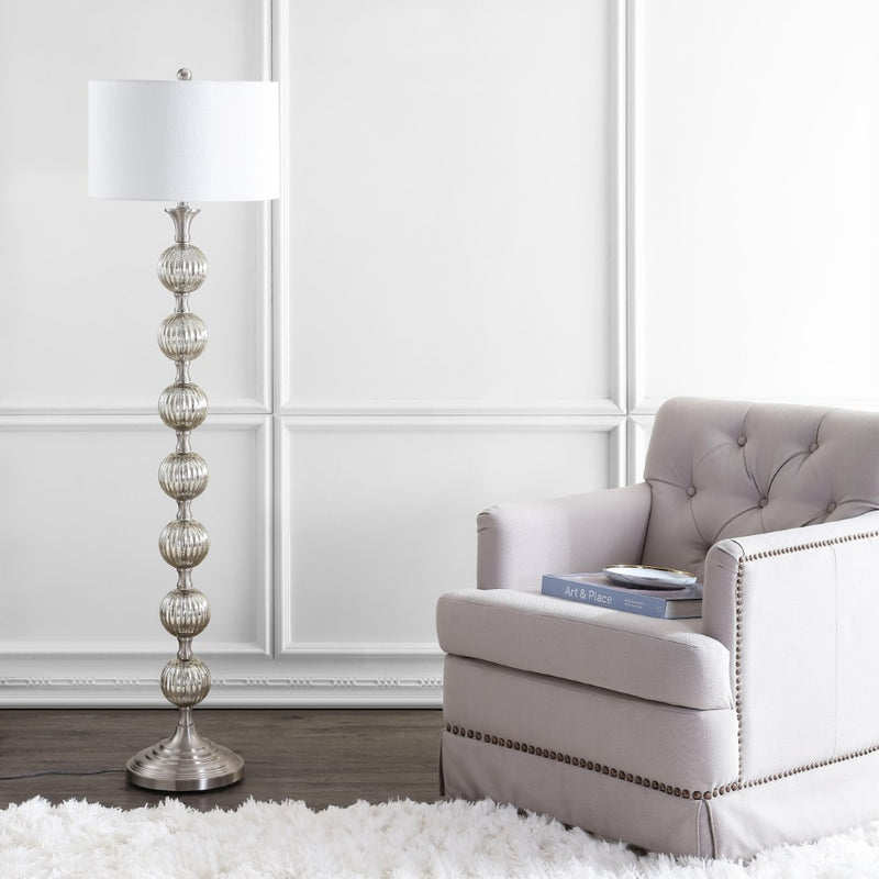 Oslo 60.5" Glass/Metal LED Floor Lamp