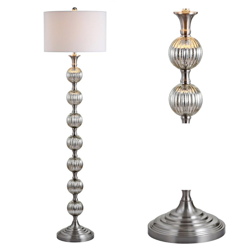 Oslo 60.5" Glass/Metal LED Floor Lamp