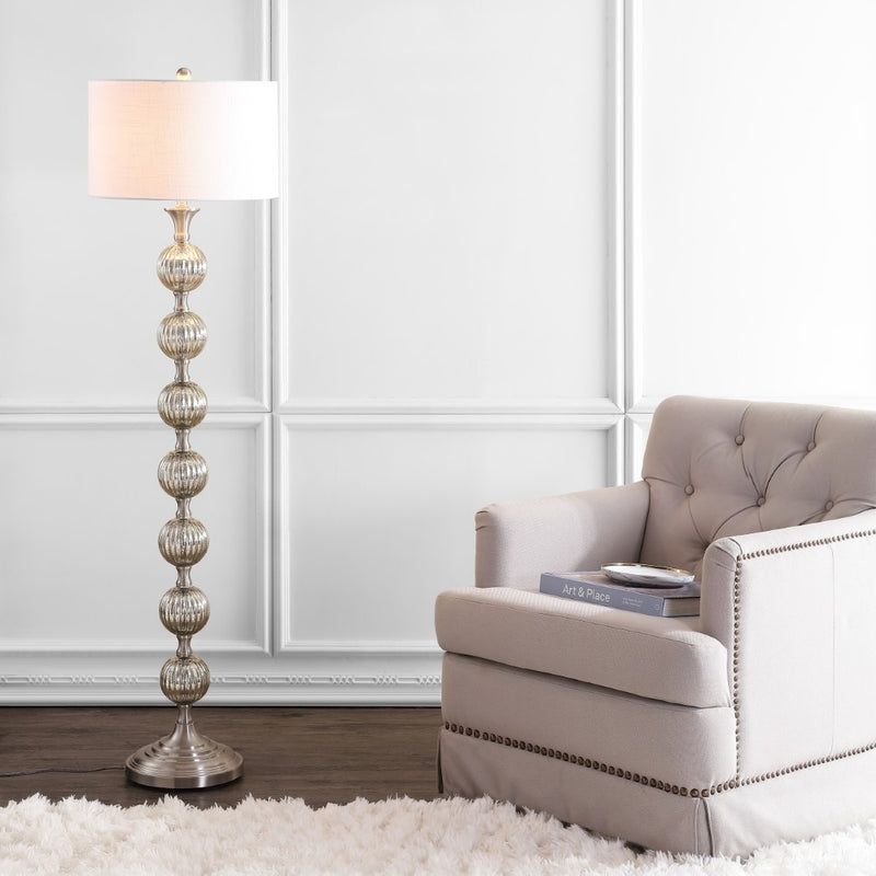 Oslo 60.5" Glass/Metal LED Floor Lamp
