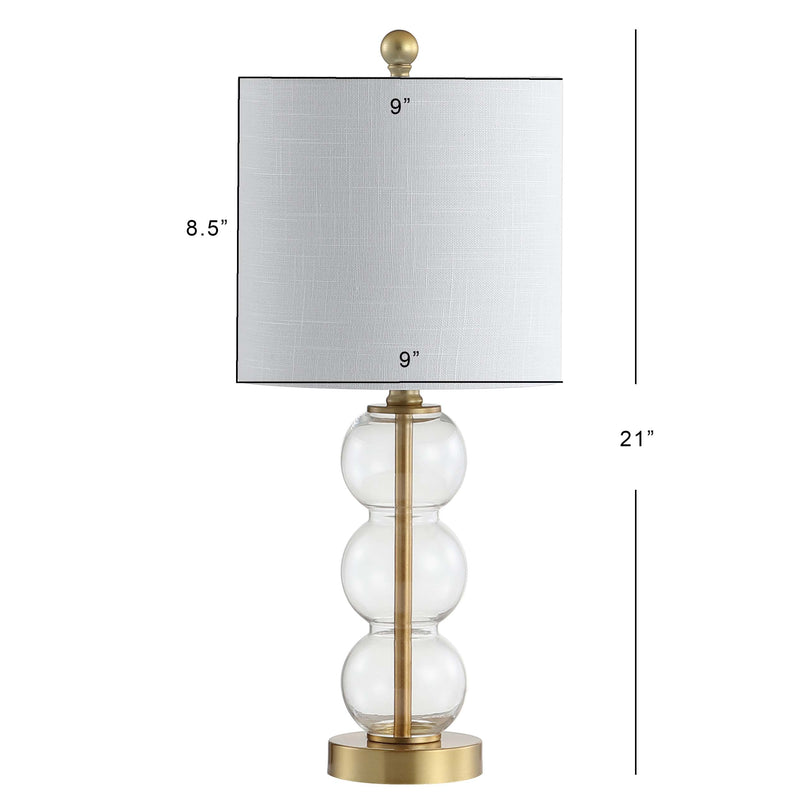 February 21" Glass/Metal LED Table Lamp