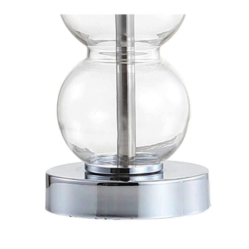 February 21" Glass/Metal LED Table Lamp