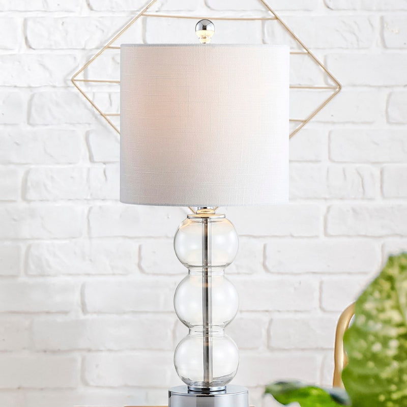 February 21" Glass/Metal LED Table Lamp