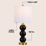 February 21" Glass/Metal LED Table Lamp