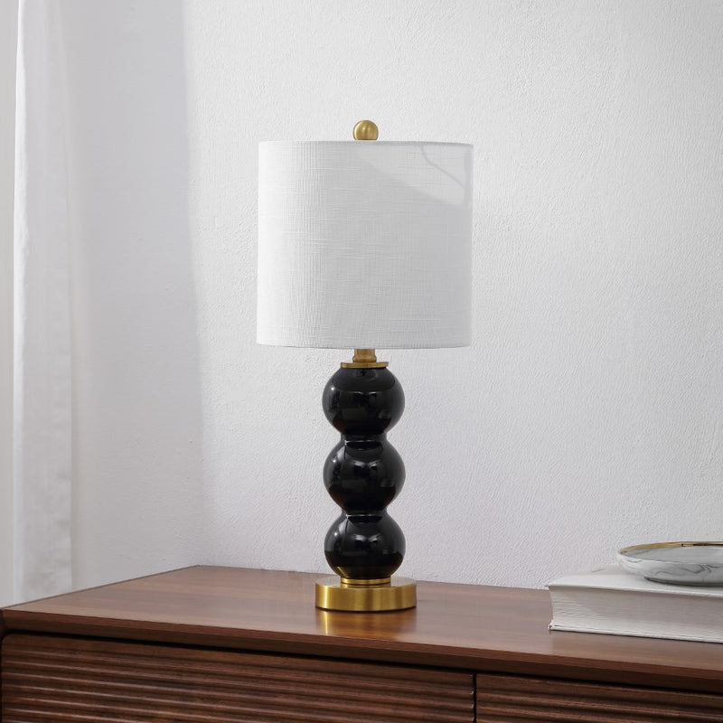 February 21" Glass/Metal LED Table Lamp