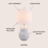 Hoot 20.5" Ceramic Mini LED Table Lamp - JONATHAN Y