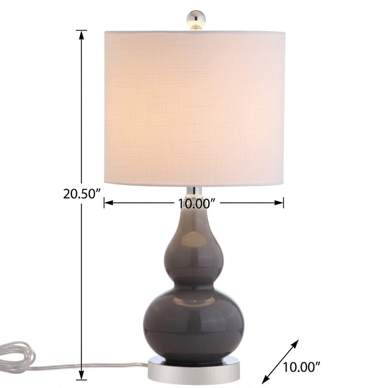 Anya 20.5" Mini Glass LED Table Lamp Gray – DIM
